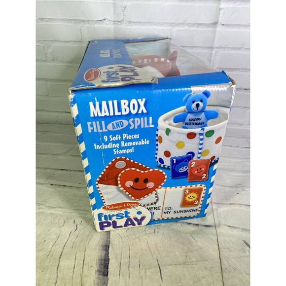 Melissa & Doug First Play Mailbox Fill and Spill 9 Soft Pieces Letters Stamps - Picture 6 of 7